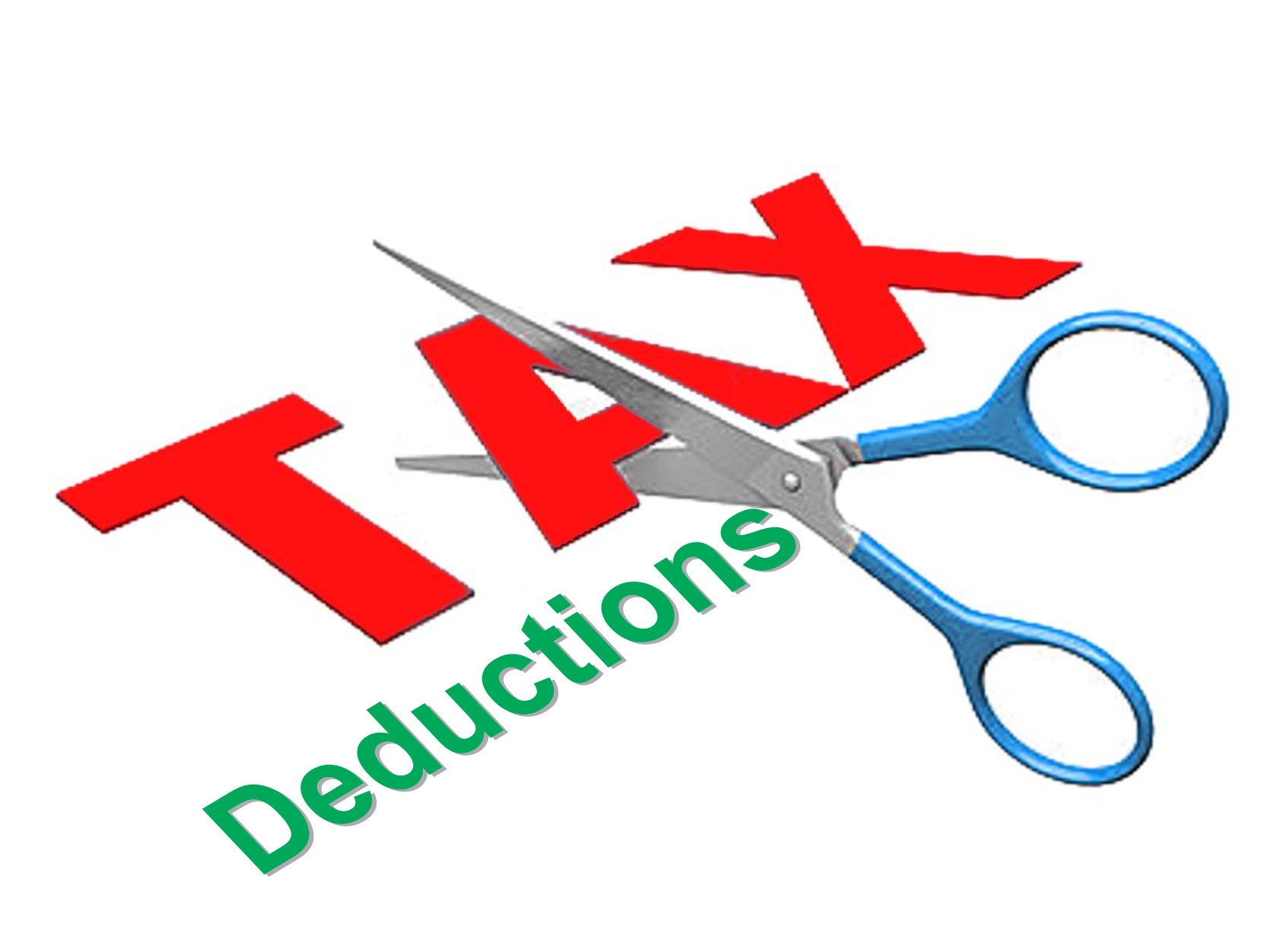 tax deductions with scissors